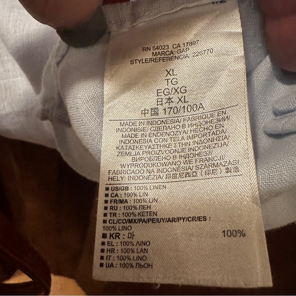 Gap Fitted Boyfriend Oxford Blue Shirt XL - Picture 8 of 8